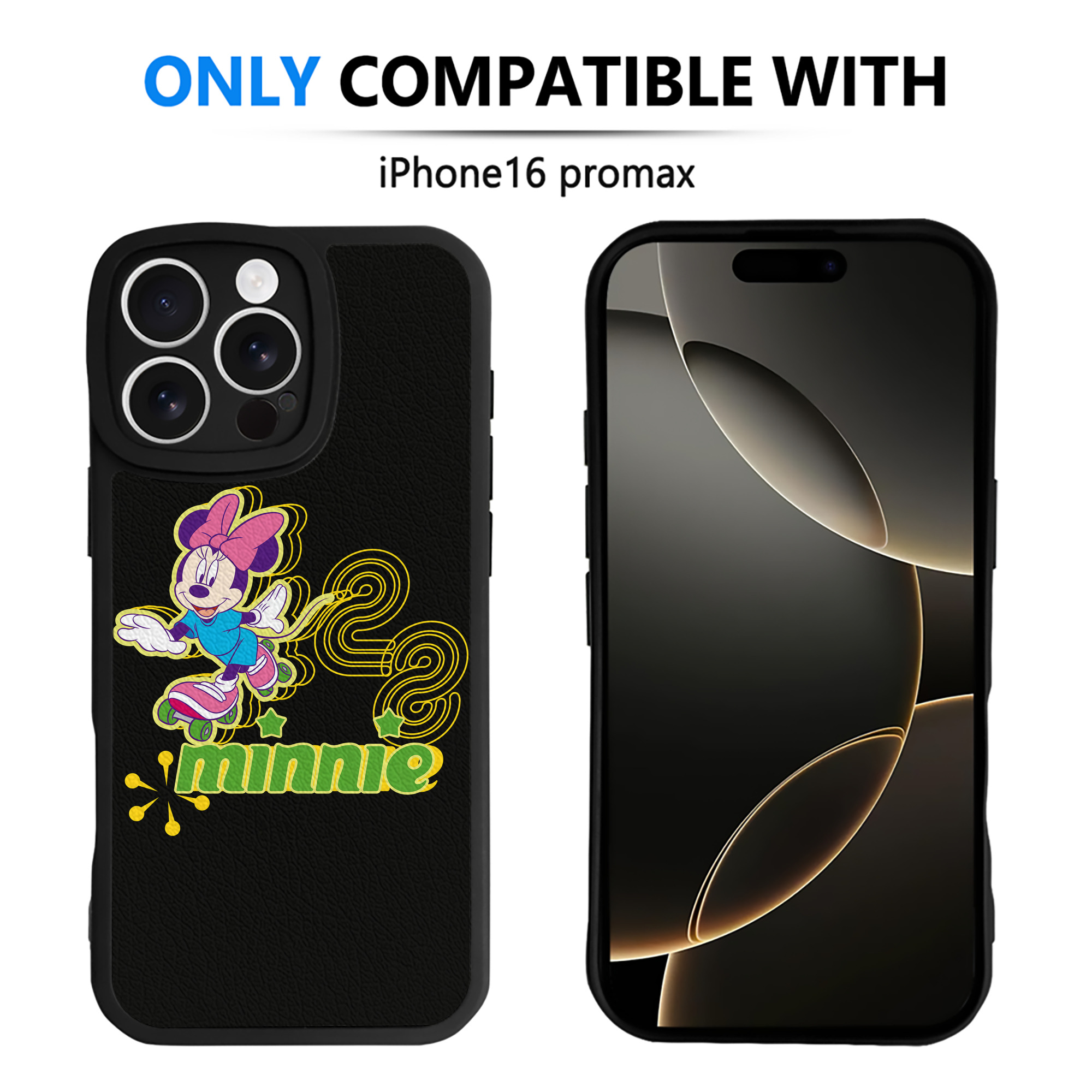 （画像用） ミッキーマウス Mickey Mouse 【iPhone 16シリーズ対応】シリコンスマホケース（レザー調） 材質：シリコン
